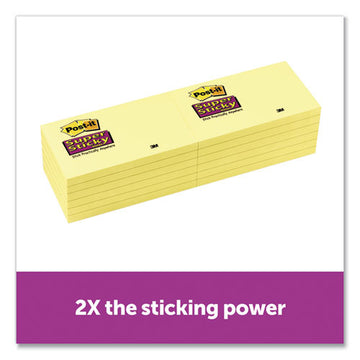 Post-it® Notes Super Sticky Canary Yellow Pads, Lined, 4 X 4, 90-sheet, 6-pack freeshipping - TVN Wholesale